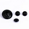 Shiny Black Sewing Metal Logo Button