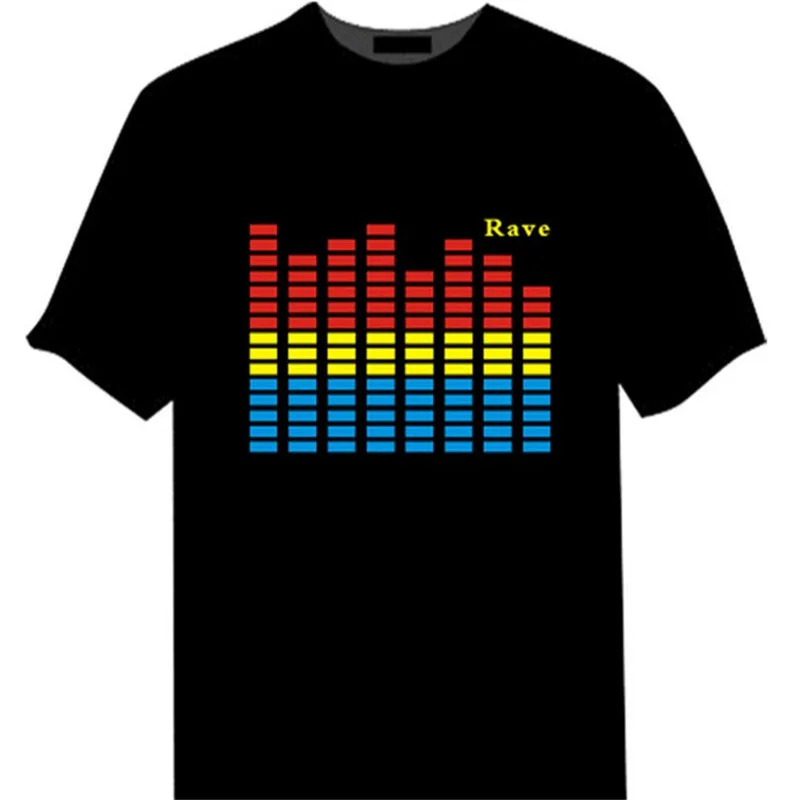 Promo Wholesale Customize Sound Activated Led T Shirt - Buy El Flashing ...