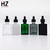 30ml 50ml 100ml rectangle glass serum bottle dropper with tamper ring cap