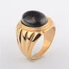 Customized signal ring design gold plated men's ring
