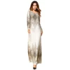 Zakiyyah 5450 Latest Women Night Dress Sparkle Design Muslimah Long Dress with Elegant Print Pakistani Abaya Online