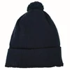 Factory custom pattern solid color classical dark blue fashionable knitted cap/hat for men
