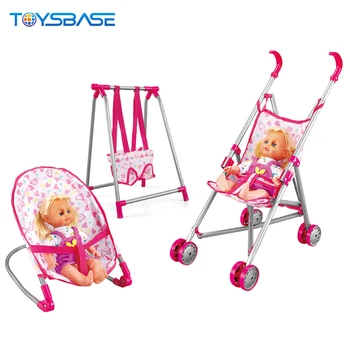 carrito bebe juguete plegable