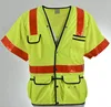 High quality workwear high visibility safety vest with many pockets