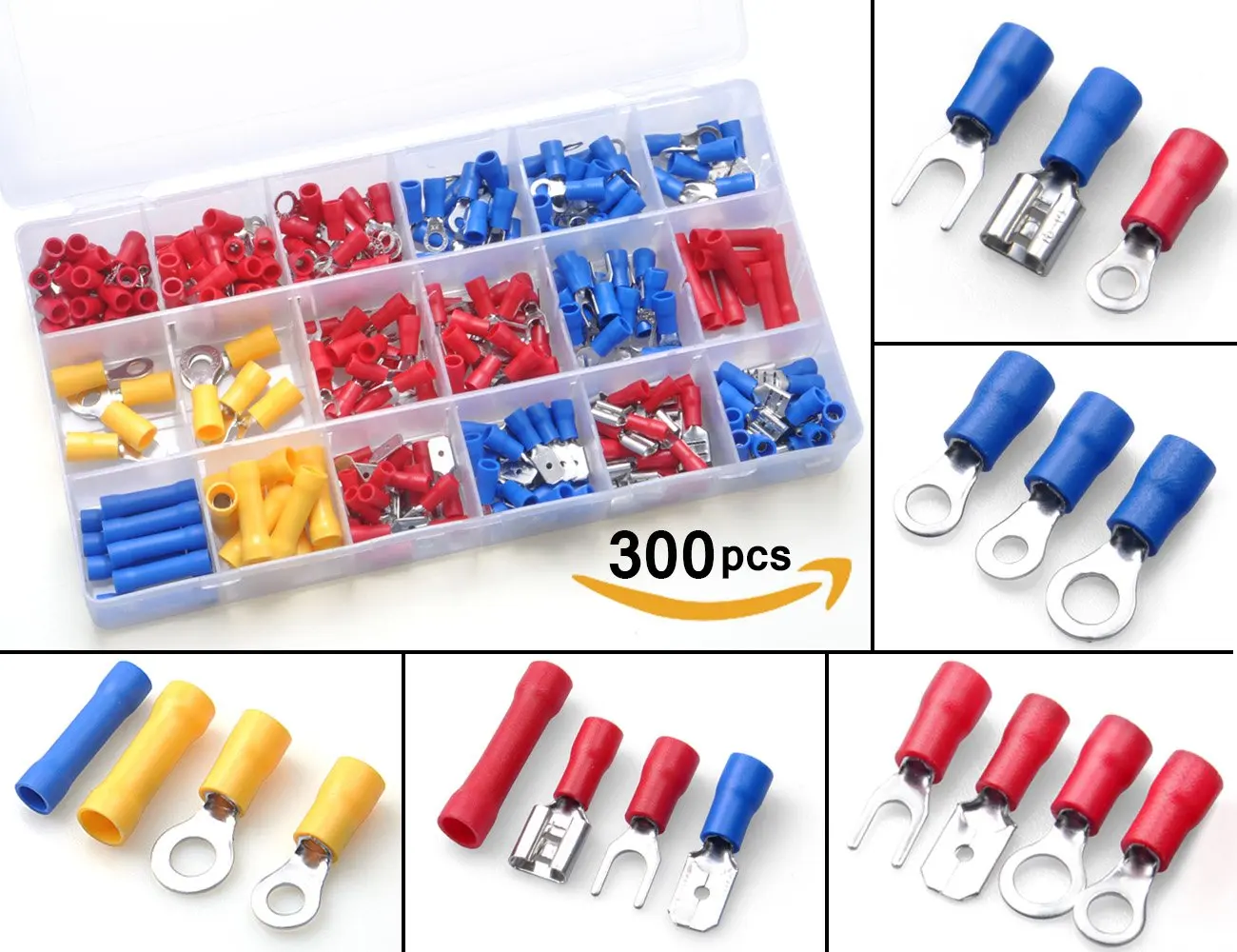 720Pcs Electrical Connectors,Sopoby Mixed Assorted Lug Kit Insulated Spade Wire