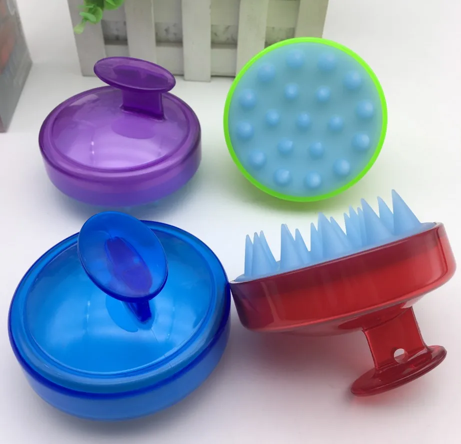 Hair Shampoo Massage Brush Hair Scalp Massager With Soft Silicone Comb ...