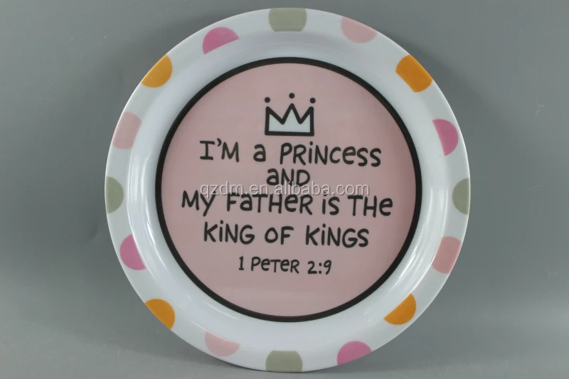Factory supply good quality melamine plate for kids