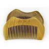 Green sandalwood hair comb home use wood handle beard comb