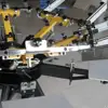 manual double rotary floor style 8 color 8 print bed screen printing machine for flat surface objects