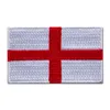 Custom Hot Sale Merrow Border Sew On Korean England Nation Flag Embroidery Patch For Uniforms