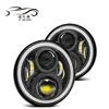 New model 30W 7inch Round Led Headlight Halo Angle Eyes DRL Headlamp For Jeep offroad DC 12V