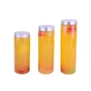 Disposable web celebrity creative aluminum straight tube bottle milk tea 350ml juice packaging bottle