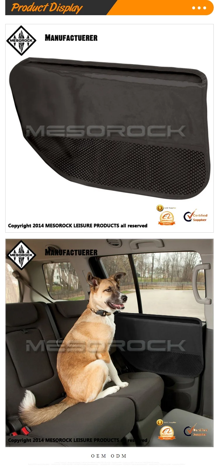 Waterproof Window Door Protector Pet Car Door Cover Dog Car Door Guard