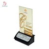 Wireless cheap restaurant table top caller bell with advertise or table number folder