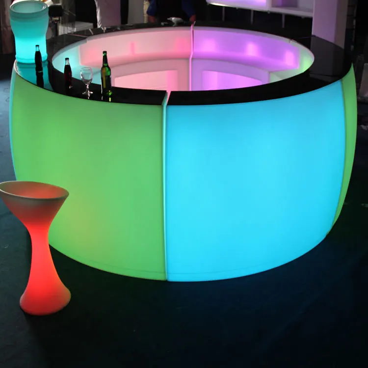 LED light modern illuminated bar counter designs for homes