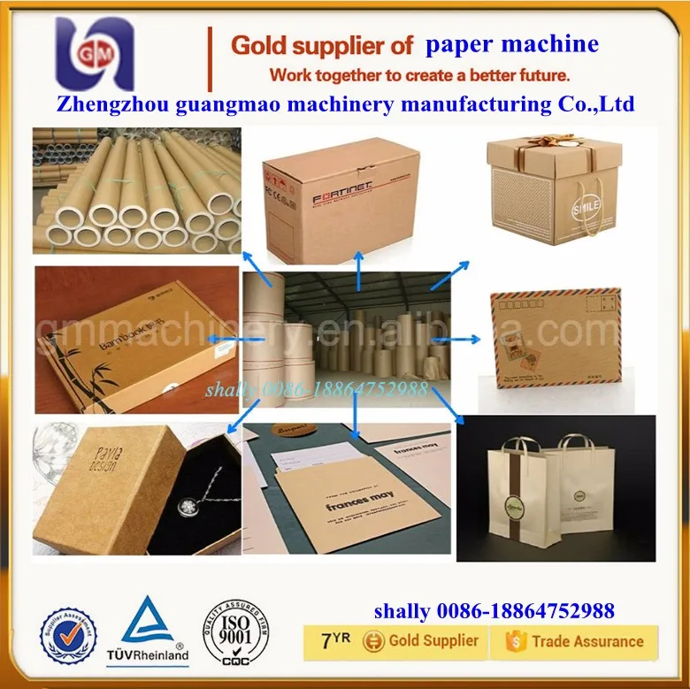 Kraft Production Line Machine De Recyclage Carton Wheat Straw Paper