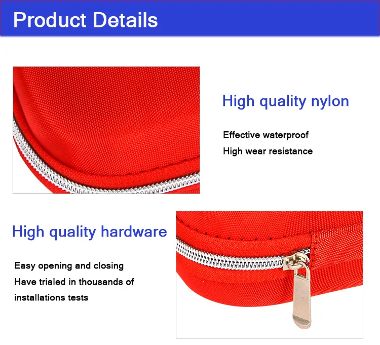 New custom emergency travel kit bag survival kit sports camping travel first aid kit