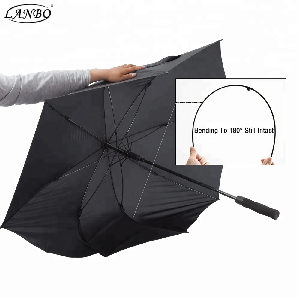 60 Inch Windproof Golf Umbrella Extra Large Automatic Open Anti Uv 