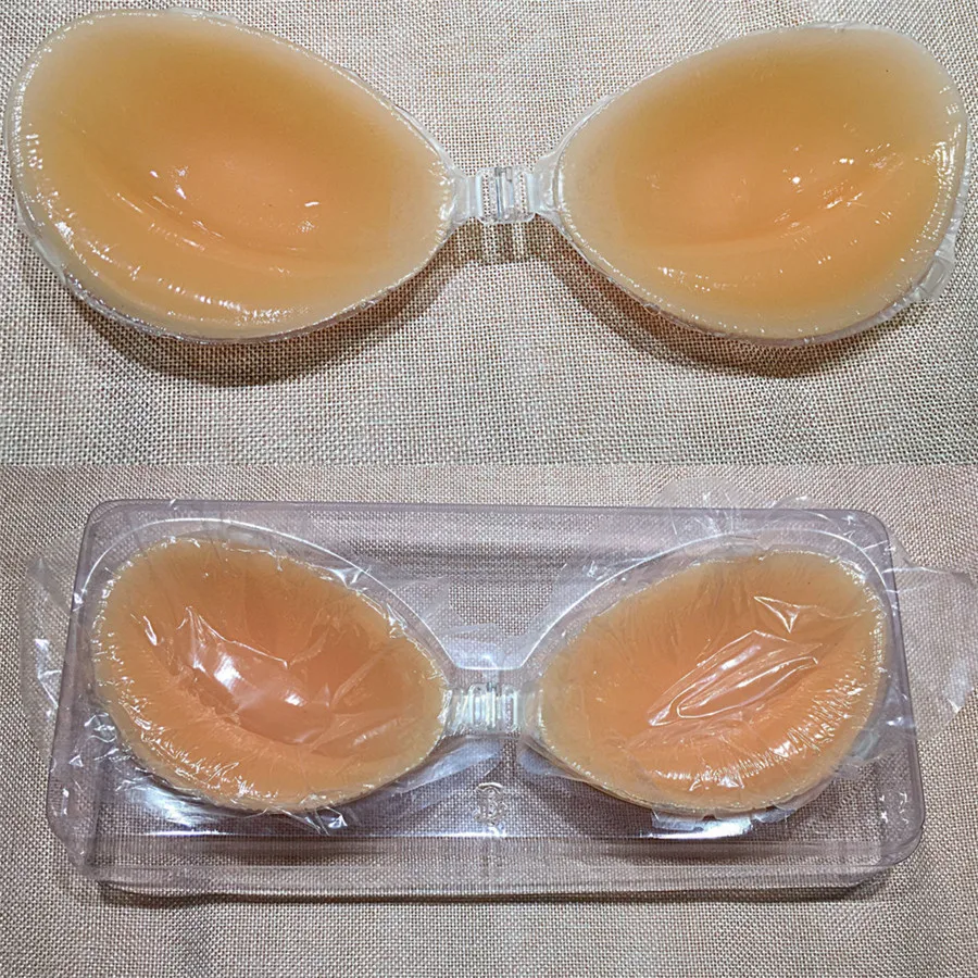 D Cup Double Thick Pink Silicone Freebra Strapless Stick On Bra For Wedding Party Buy Freebra