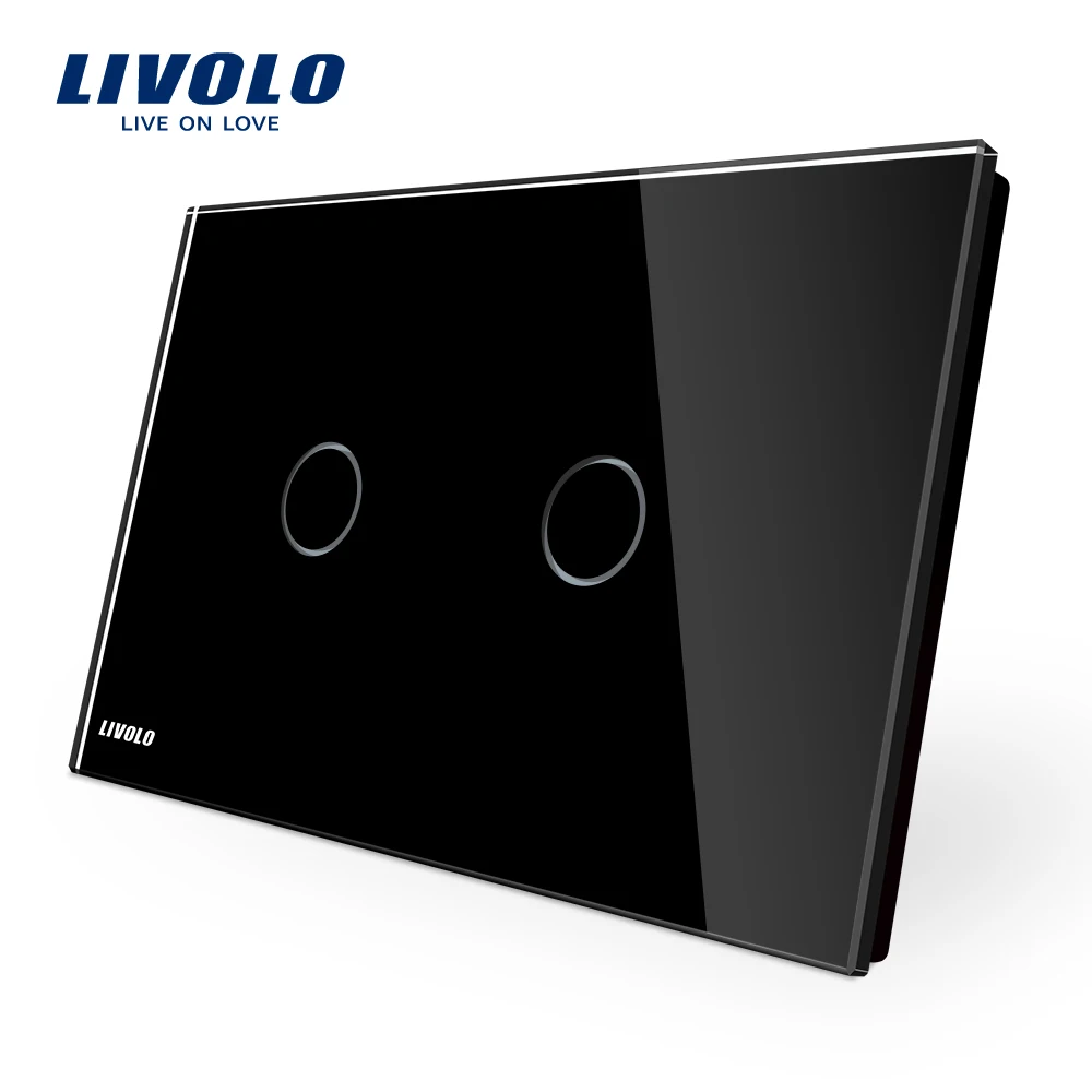 Livolo VL-C9 wireless cabinet light led black double dimmer switch