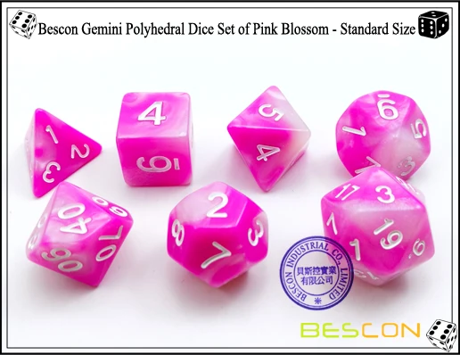 6 Unique Two-Tone Gemini Colors Bescon New Style 6X7 42pcs Polyhedral Dice Set 
