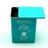 Bulk printing tea storage tinplate metal rectangle slide tin can jar