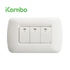 North Africa PC 3 Gang Electric Wall Switch