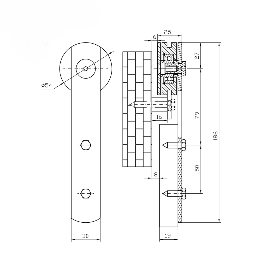 48 60 72 79 Wooden Cabinet Double Sliding Barn Door Hardware Mini