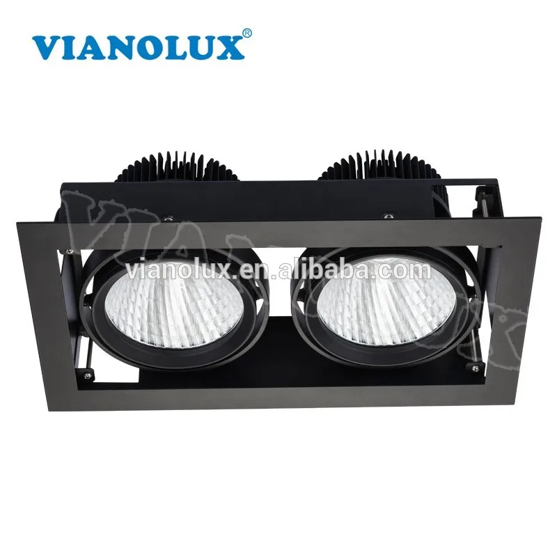 
Professional Made COB 2*28w 2*32w double heads square led ceiling spot light,recessed double spotlight 