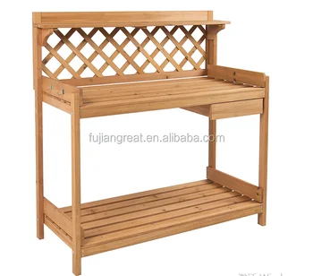 Potting Bench Outdoor Garden Work Bench Station Planting Solid