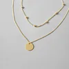 fashion double layers silver chock necklace gold plated in stock