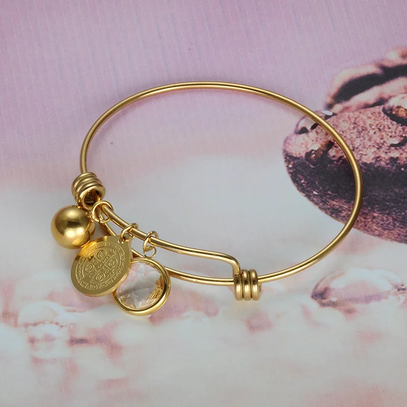 Wholesale Custom Gold Stainless Steel Alex Extensible Wire Bracelets