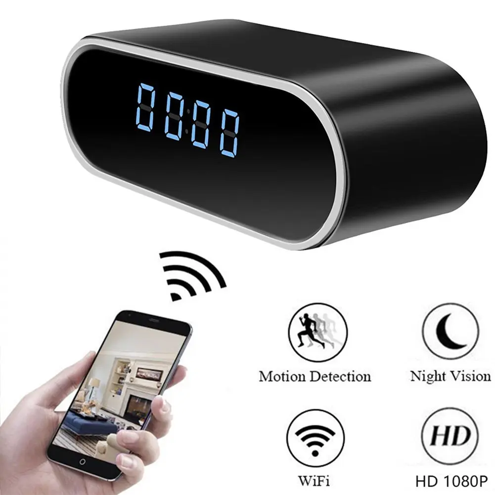 Loveboat Home Security Clock Surveillance Detective Camera Home Security Video Camcorder Mini Spy Hidden Camera Clock Support 32G SD card, 32G Card Include