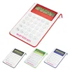 OEM design promotional A6 size L shaped flat business office cell battery operated 8 digital plastic big size desktop calculator