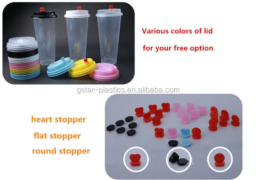 500Pcs Disposable Coffee Cup Lids Stoppers Injection Caps Heart