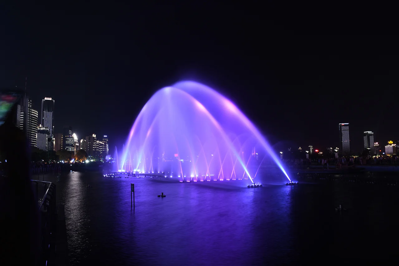 Round Shape Green Landscape Music Dancing Floating Fountain Buy