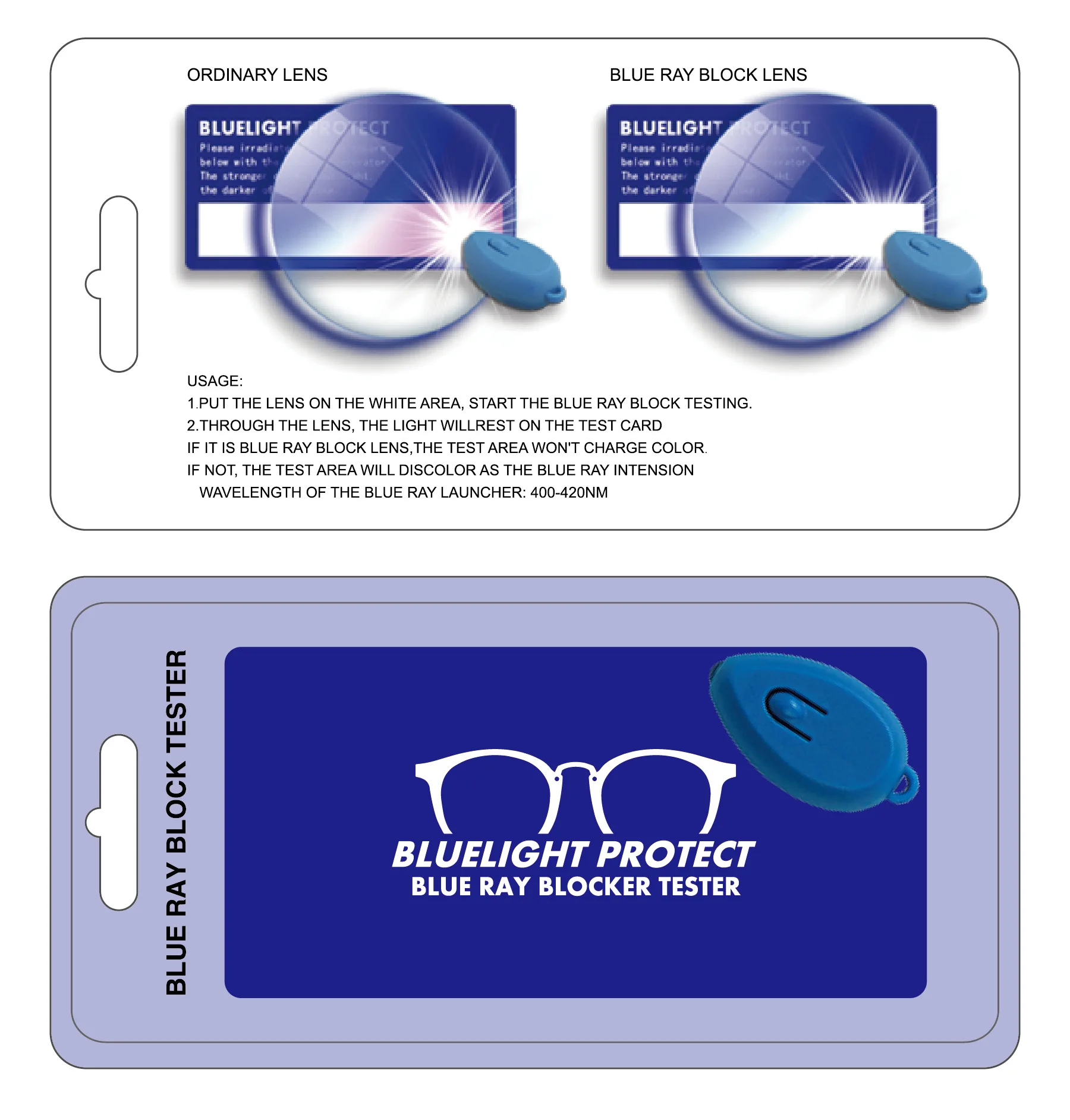 Anti Blue Light Test Card Blue Light Blocking Glasses Tester Buy Blue