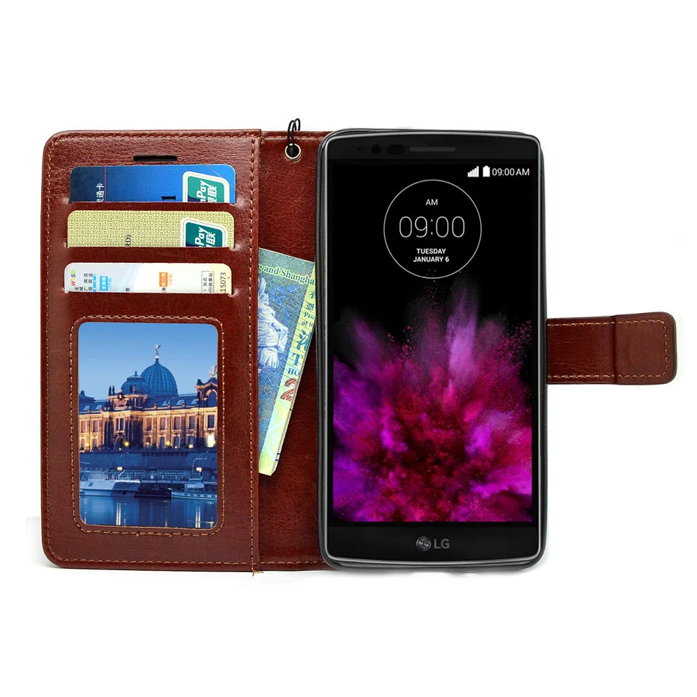 luxury Flip Book wallet Phone case for LG G flex 3 leather pouch