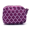 Wholesale Quatrefoil Cosmetic Bags Small Size Microfiber Material Makeup Bags Travel Toiletry Bags DOM-108069