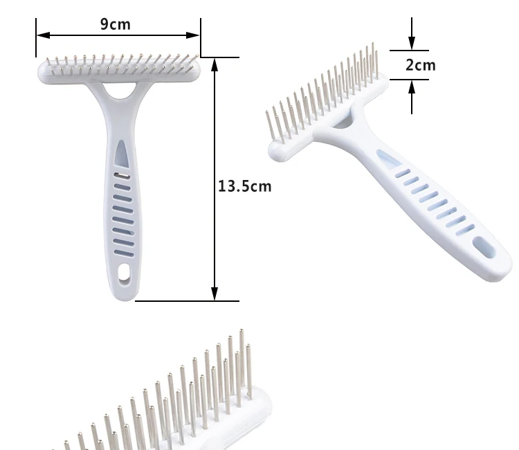 Dog Dematting Hair Knot Out Tool Undercoat Rake Brush For Long Short