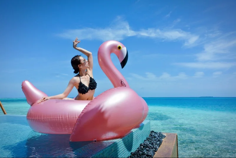 inflatable flamingo pool