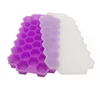Benhaida Honeycomb Shape Mini Flexible Silicone Ice Cube Mold with Lid