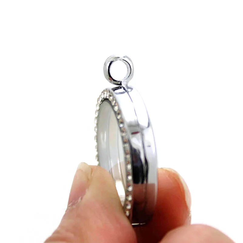 Wholesale Alloy Glass Floating Charm Locket Necklace,Clear