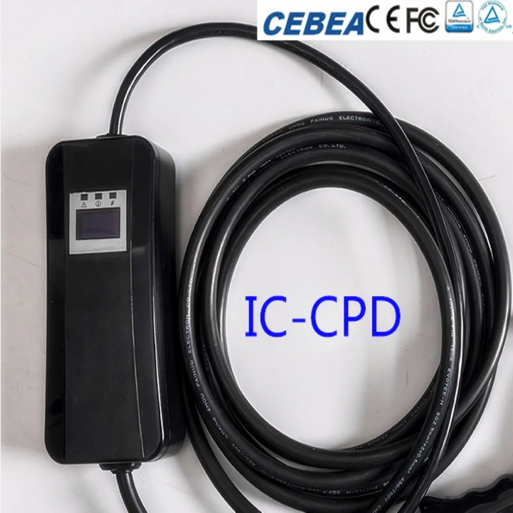 32a 240v Level 2 Portable Ev Charger 5m Cable Sae J1772 Type 1 For Evse