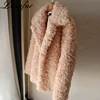 Fashion Curly Faux Sheep Wool Jacket,Fake Lamb Wool Fur Jacket Coat