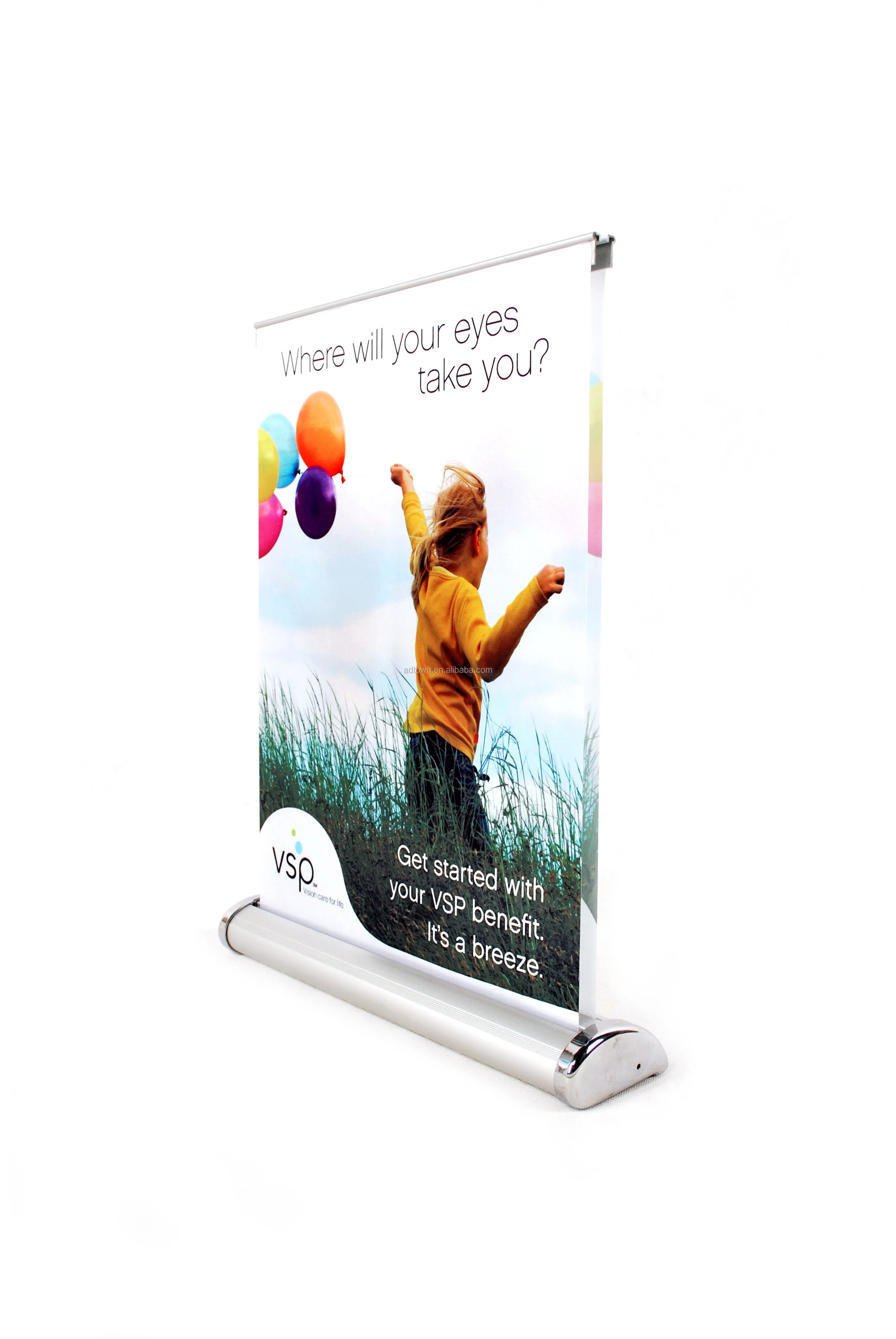 Mini Tabletop Banner Poster Roll Up Stand (double- sided)