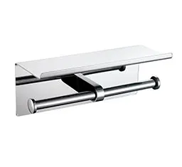 Modern bathroom accessories stainless toilet paper holder with phone shelf