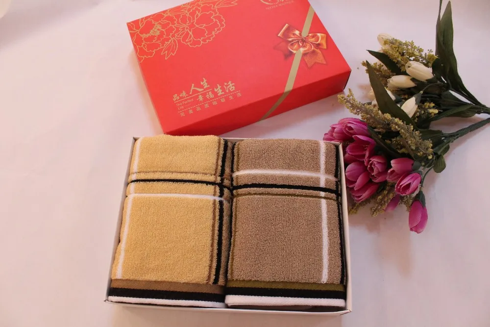 Two Towels In A Gift Box,Soft Water Absorption Couples Towels Buy