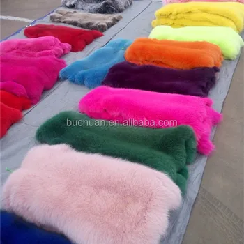 dyed fox fur