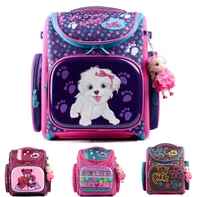 Delune 2016 New European Children School Bag Girls Boys Backpack Cartoon Mochila Infantil Large Capacity Orthopedic Schoolbag